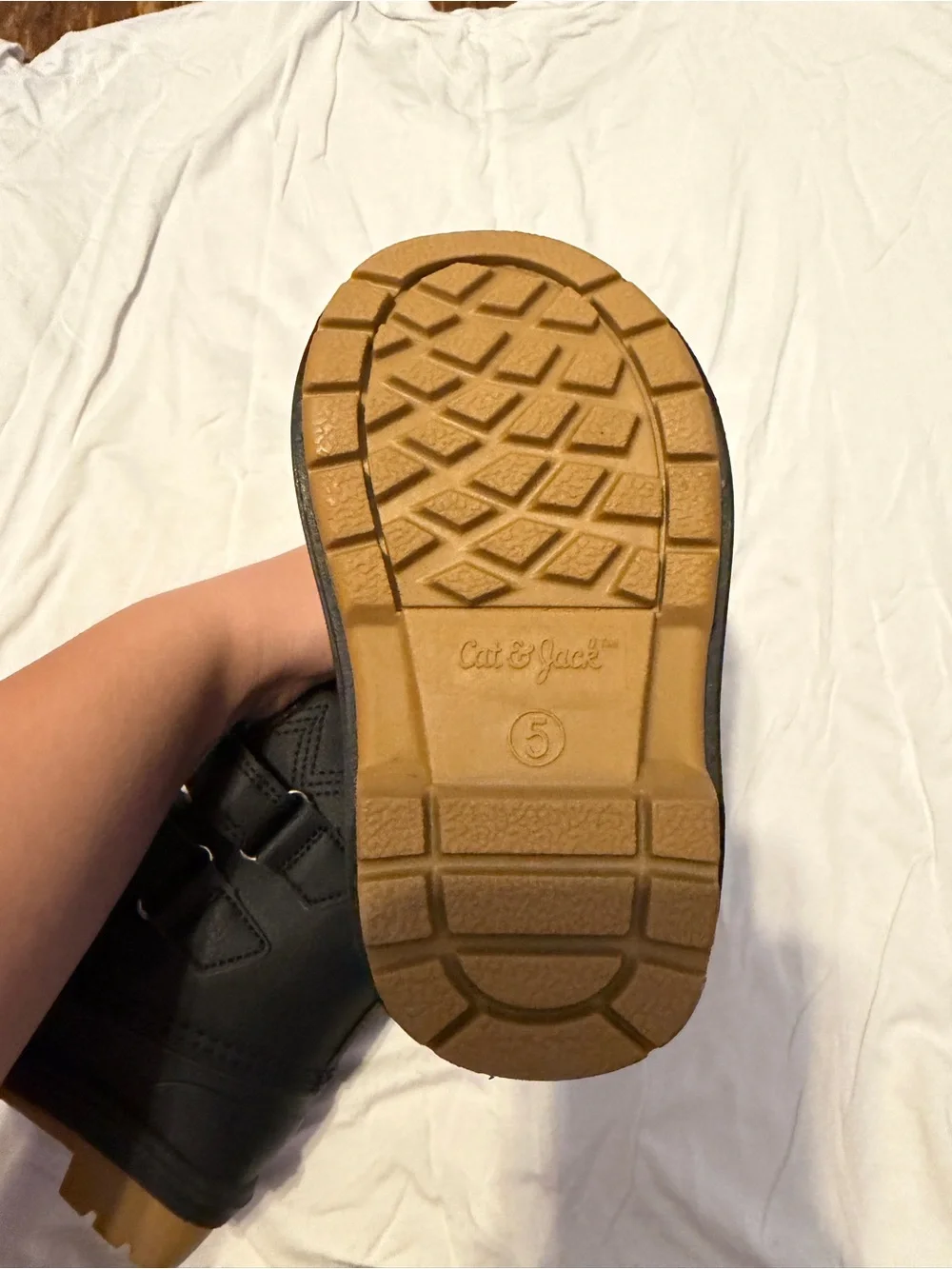 Cat & Jack Black Kids Winter Boots with Faux-Fur Lining